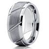 Silly Kings Jewelry 9mm Tungsten Wedding Ring,Silver Tungsten Wedding Ring,Tungsten Wedding Band,Men's Tungsten Ring,Tungsten Carbide Ring,Anniversary Ring,Comfort Fit view 1