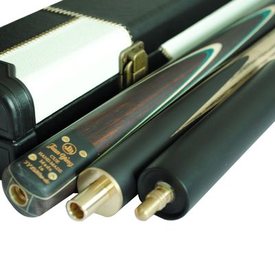 Jian Ying 57" 3/4 Jointed Billiard/Pool/Snooker Cue Set Rosewood Butt Green 5 Face-Spliced Ash Shaft with A Leather Cue Case (T3SC7 57" 9.5mm 18-19oz)
