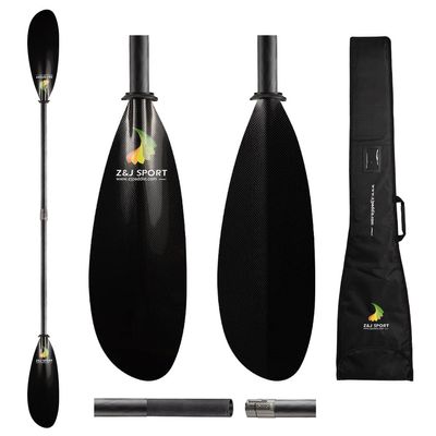 Z&J SPORT Sea Kayak Paddle Full Carbon with Paddle Bag, Adjustable Recreational Touring Kayak Paddle for Relaxed Kayaking in Ocean, River, Lake (SK-T) (215-225cm,Straight Shaft)