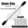 Z&J SPORT Sea Kayak Paddle Full Carbon with Paddle Bag, Adjustable Recreational Touring Kayak Paddle for Relaxed Kayaking in Ocean, River, Lake (SK-T) (215-225cm,Straight Shaft) view 2