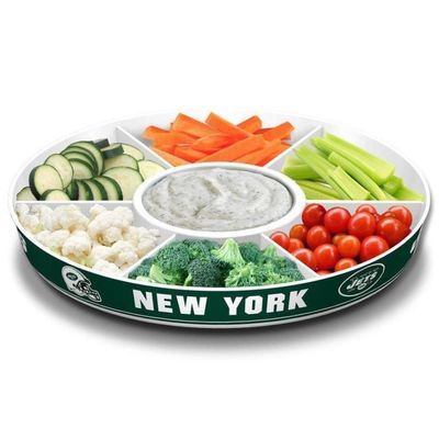 Fremont Die NFL New York Jets Party Platter, 14.5" Diameter, 14.5" Diameter, White/Team Colors