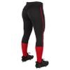 CHAMPRO womens Low-rise Youth Softball With Tournament Traditional Low Rise Pant w/Braid, Black, Scarlet Pipe, Large US view 3
