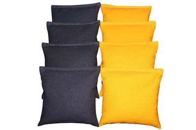 BackYardGamesUSA Set of 8 Cornhole Bags Pick Your 2 Colors! Regulation Size Handmade! (Royal Blue/Yellow)