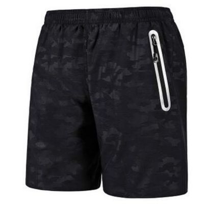 Colygamala Men's Summer Quick Dry Shorts Running/Training Shorts with Zip Pockets Black