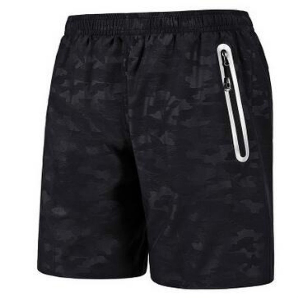 Colygamala Men's Summer Quick Dry Shorts Running/Training Shorts with Zip Pockets Black