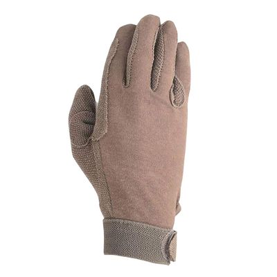 Hy5 Adults Cotton Pimple Palm Riding Gloves (XS) (Brown)