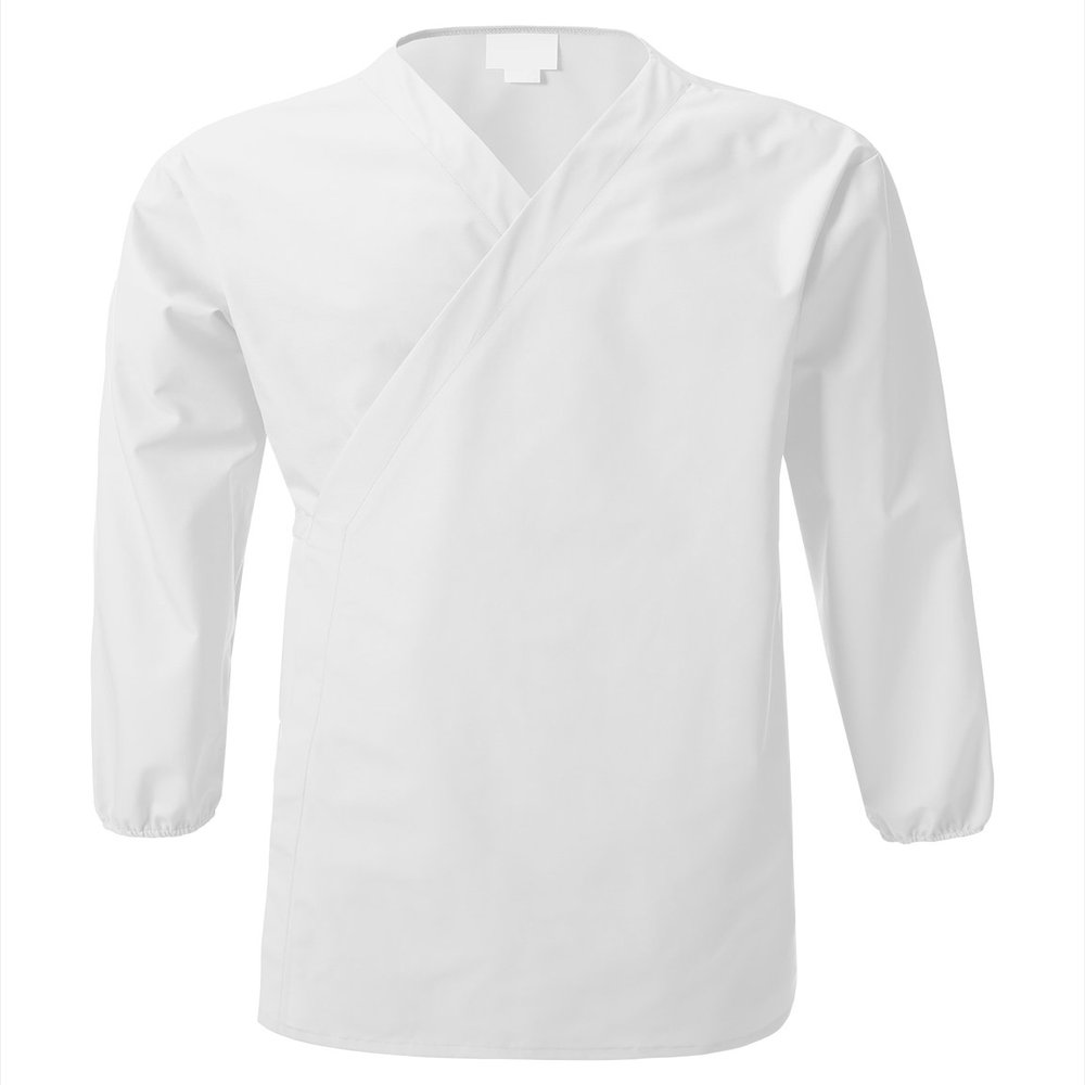 7 Encounter Unisex Multifunctional Long Sleeves Wrap Smock White Size 2XL/3XL