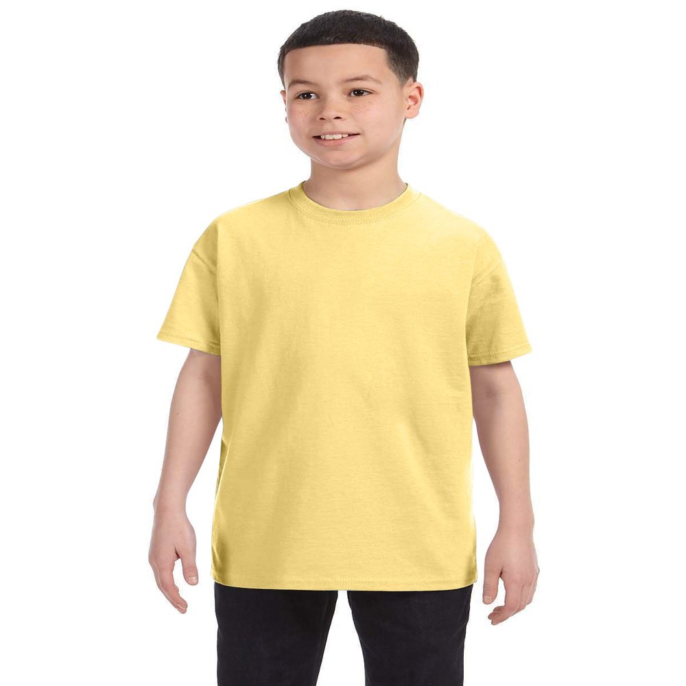 Hanes Authentic TAGLESS Kids' Cotton T-Shirt_Daffodil Yellow_M