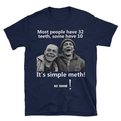 XCLAIM designs ITS SIMPLE METH Unisex Funny T-Shirt, Black, Navy Blue, Small-3XLarge