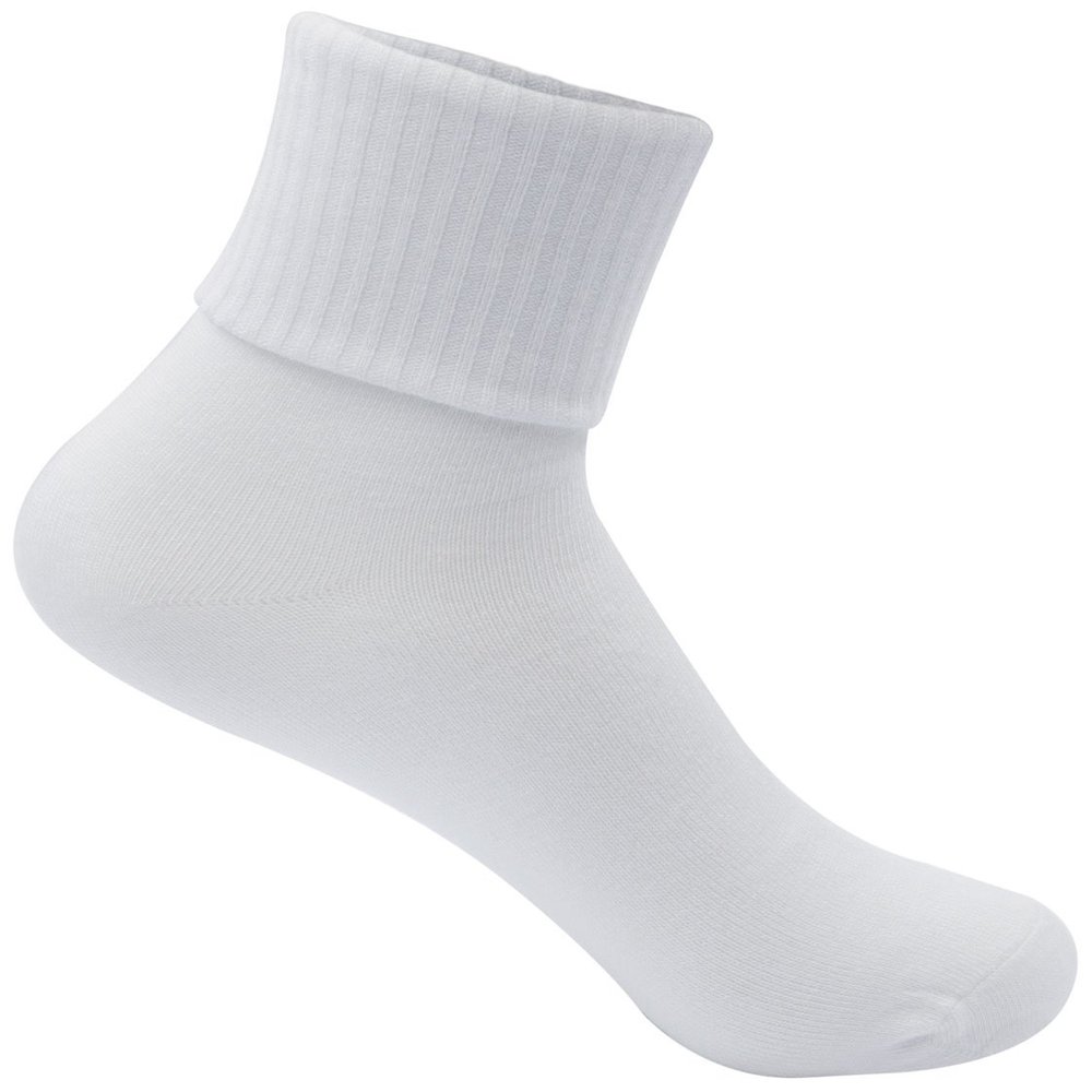 Classroom School Uniforms Big Girls/Junior Triple Roll Socks, White, XL