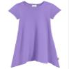 City Threads Girls' Shark Bite Short Sleeve Tunic Top Blouse Shirt Stylish Modern All Cotton for Sensitive Skins SPD Sensory Friendly, Deep Purple, 5 view 1