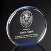 SHOP AWARDS AND GIFTS Acrylic Round Trophy Award Personalized, Customizable Engraved Work Business Corporate Prizes, Blue 6 Inch view 2