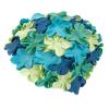Aqua-Speed Men's Bloom Latex s Swim Cap, Blue/Navy/Dark Light Green, One Size view 1