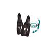 9.5" Black and Teal Blue Aqua Reef Diver Teen/Young Adult Pro Scuba Extra Small Snorkeling view 1