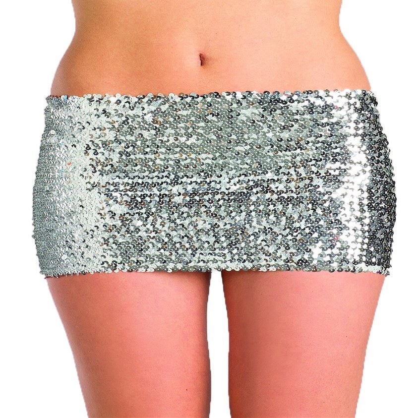 Be Wicked Silver Sequin Skirt (Medium)