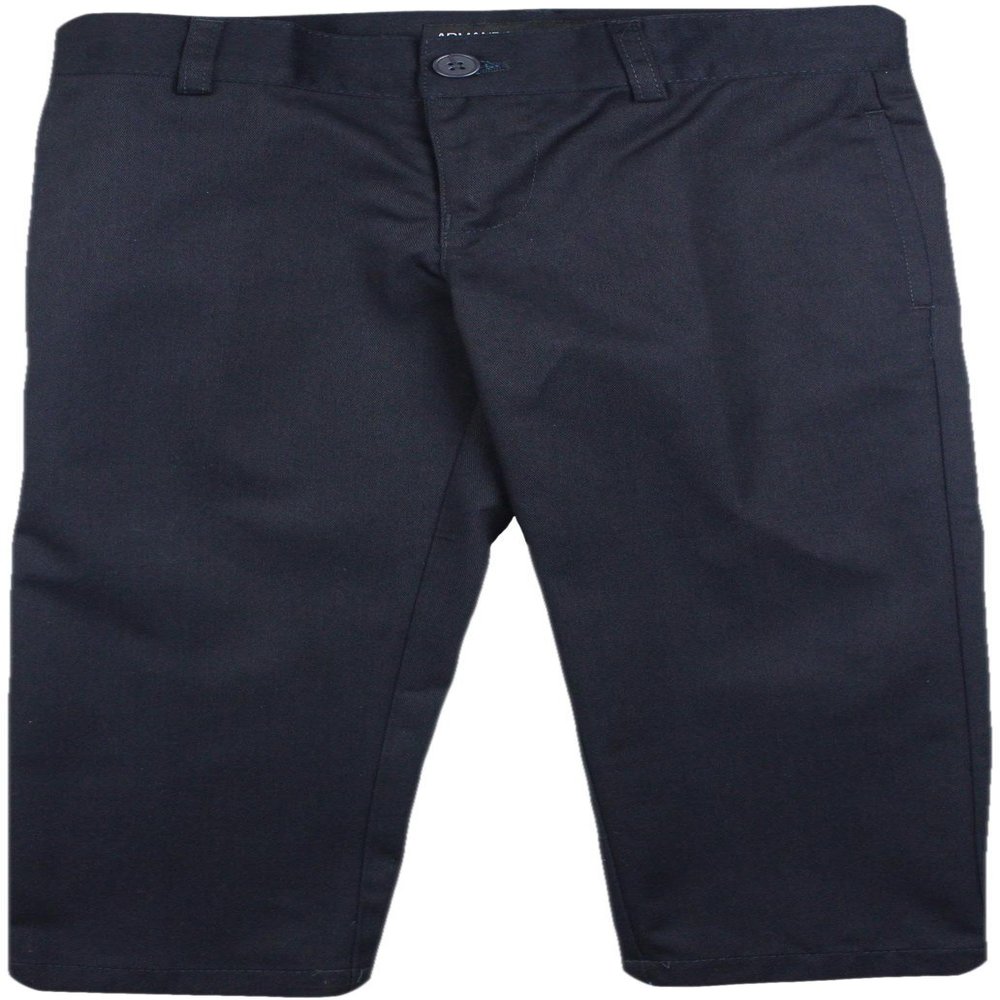 Armando Martillo Boys Brushed Cotton Flat Front Adjustable Waist Pants - Navy, 6X