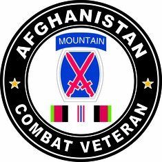 10th Mountain Division Afghanistan with Ribbon