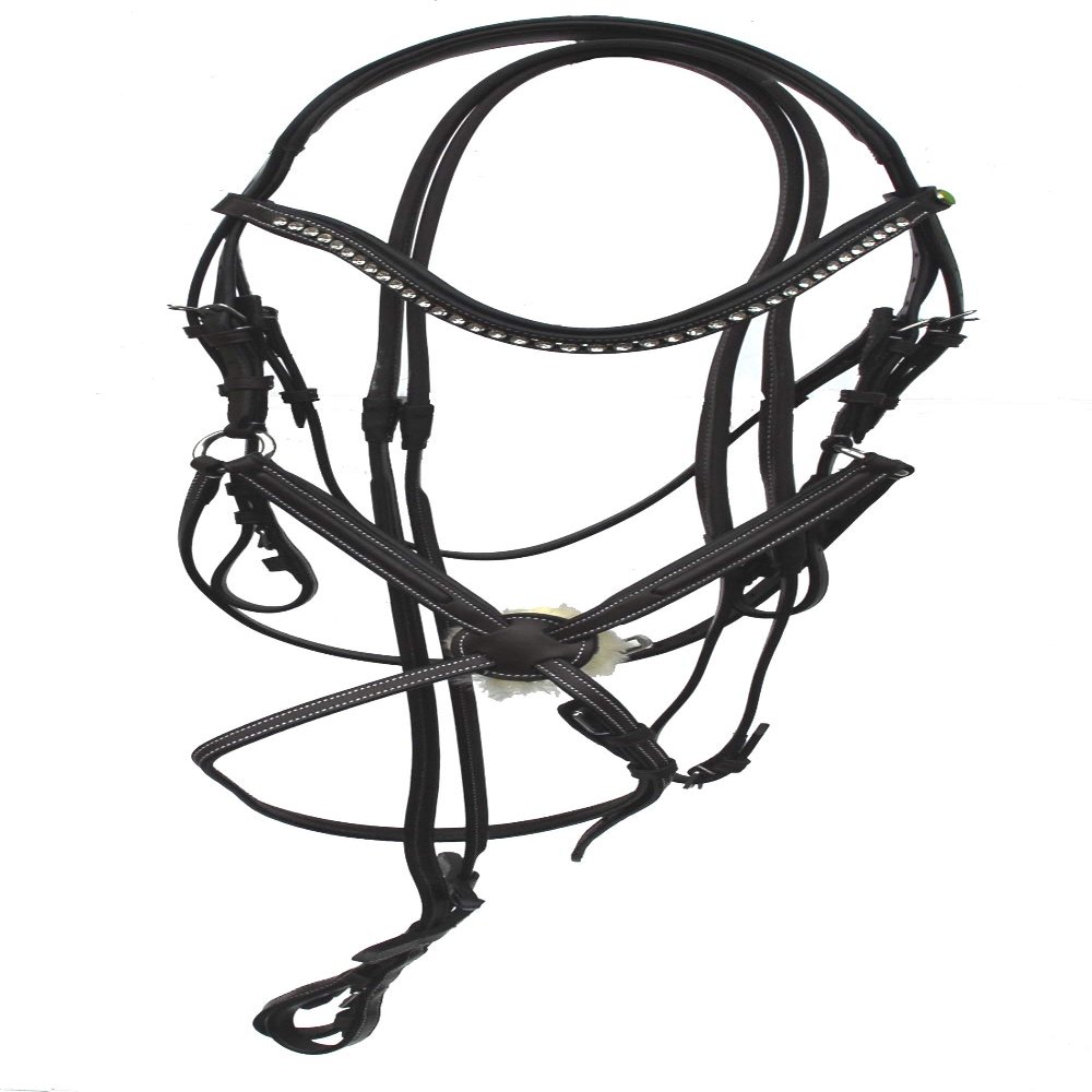 Rhinegold Anatomic Mexican Bridle - Cob - Havana