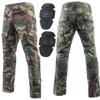 H World Shopping Military Army Tactical Airsoft Paintball Shooting Pants Combat Men Pants with Knee Pads Woodland (Small) view 1