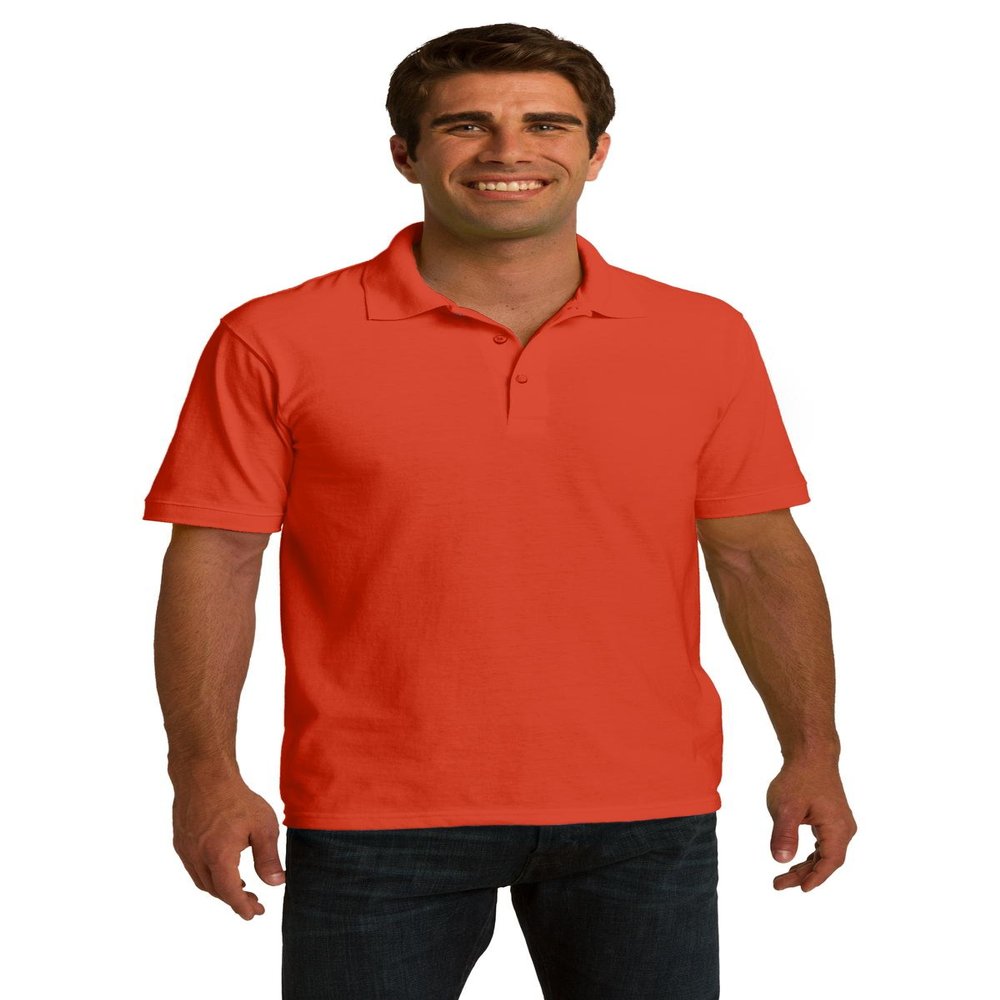 Port & Company Ring Spun Pique Polo. KP150 Orange