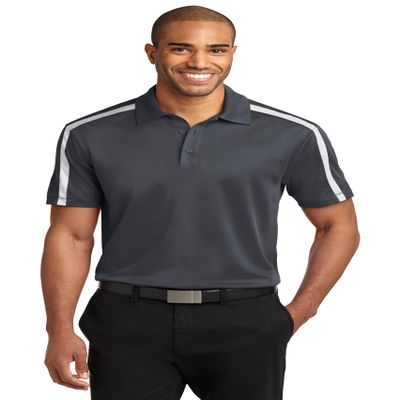 Port Authority Silk Touch Performance Colorblock Stripe Polo Shirt