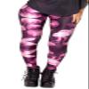 Sister Amy Women's Digital Animal Printed Ankle Elastic Tights Legging Rosered Jellyfish US XL view 1