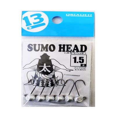 buri-den (Breaden) Jig Head sumouheddo Chunky 0.8 mm Hooks (6 Pieces) 1.5 G
