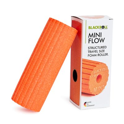 BLACKROLL - Mini Flow Foam Roller, Portable Massage Tool for Feet, Hands, and Arms, Ideal for Travel and Plantar Fasciitis Relief, Great for Exercise, Massage, and Muscle Recovery, 6" x 2", Orange