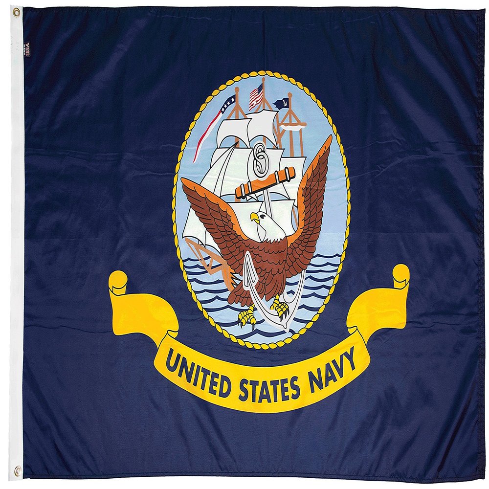 FlagSource U.S. Navy Nylon Military Flag, Made in The USA, 3x5'