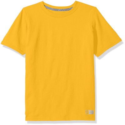 Russell Athletic Boys Performance Cotton Short Sleeve T-Shirt Shirt, Gold, Medium US