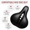 Aolander Bicycle Saddle with DUAL SHOCK ABSORBING BALL Most Comfortable Leather Bike Seat Memory Foam Padded Giant Bicycle Seat Men Women New Look MTB Road City Bike Saddle with LIFETIME WARRANTY view 2