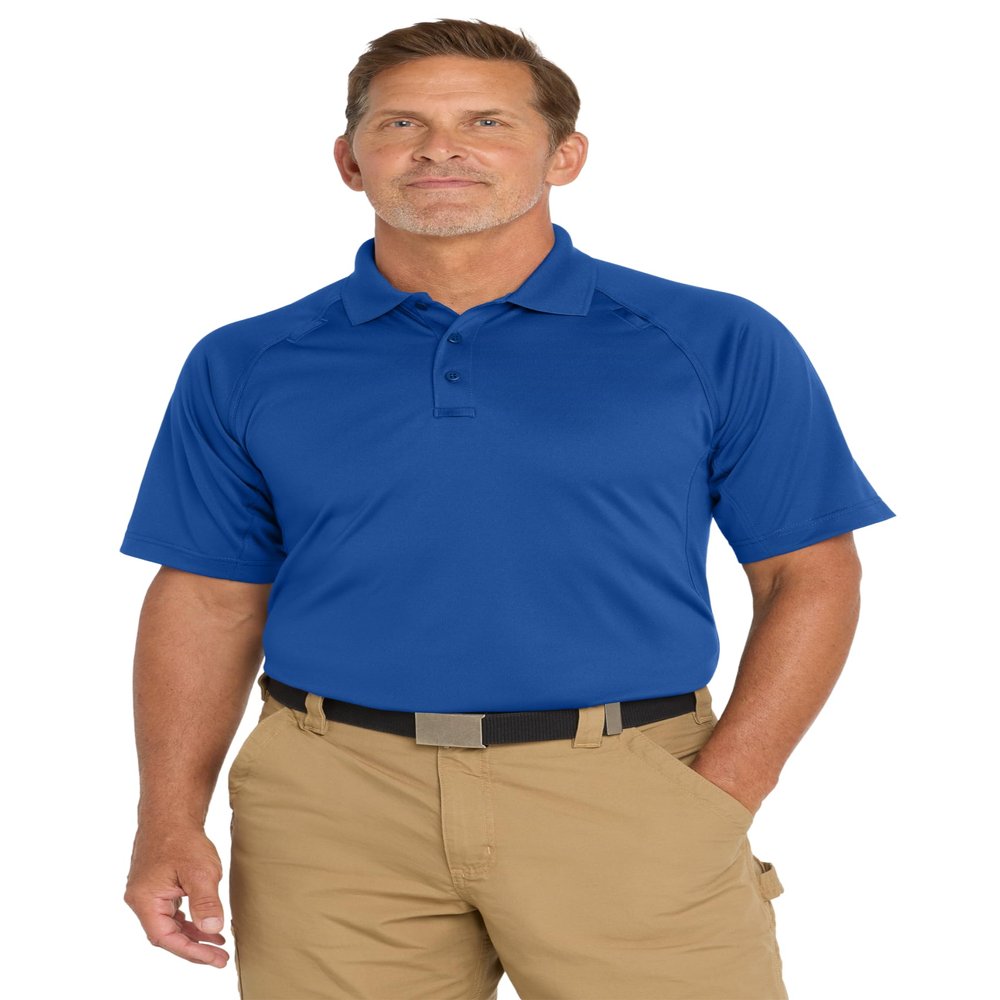 CornerStone Unisex Select Snag-Proof Tactical Polo | Short Sleeve, Casual Work Shirt for Men & Women, Mic Clips & Pen Pockets, Royal, Small