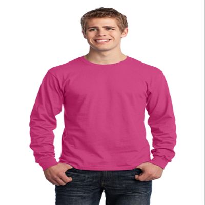 Port & Company - Long Sleeve Core Cotton Tee 3XL Sangria