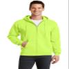 Port & Company - Core Fleece Full-Zip Hooded Sweatshirt 4XL Neon Yellow