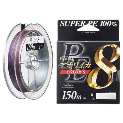 YAMATOYO PE Line PE Oval Squid Colors 8, 164.0 yd (150 m), No. 0.8, 15 lbs, 8 Pieces, 5 Colors