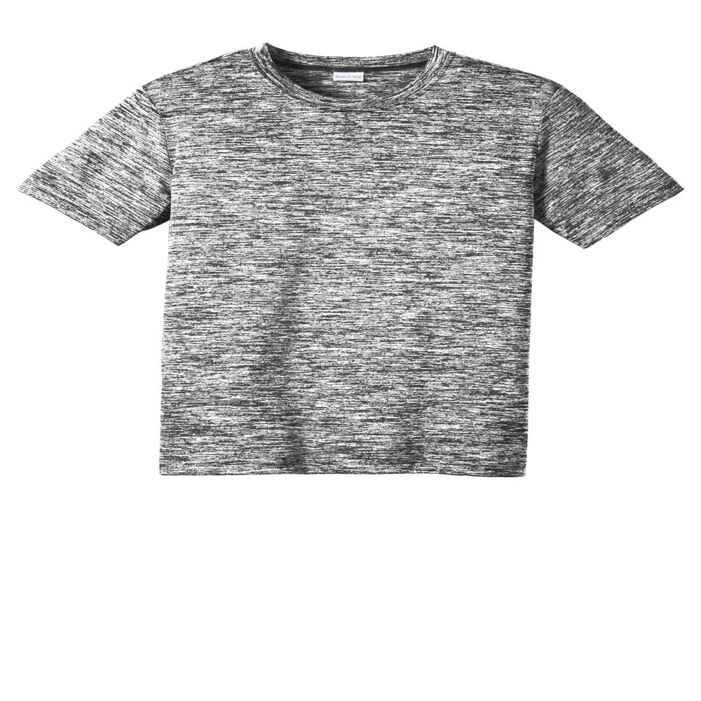 SPORT-TEK Youth PosiCharge Electric Heather Tee | Short Sleeve Shirt for Boys & Girls, Athletic Fit Summer Clothing for Kids