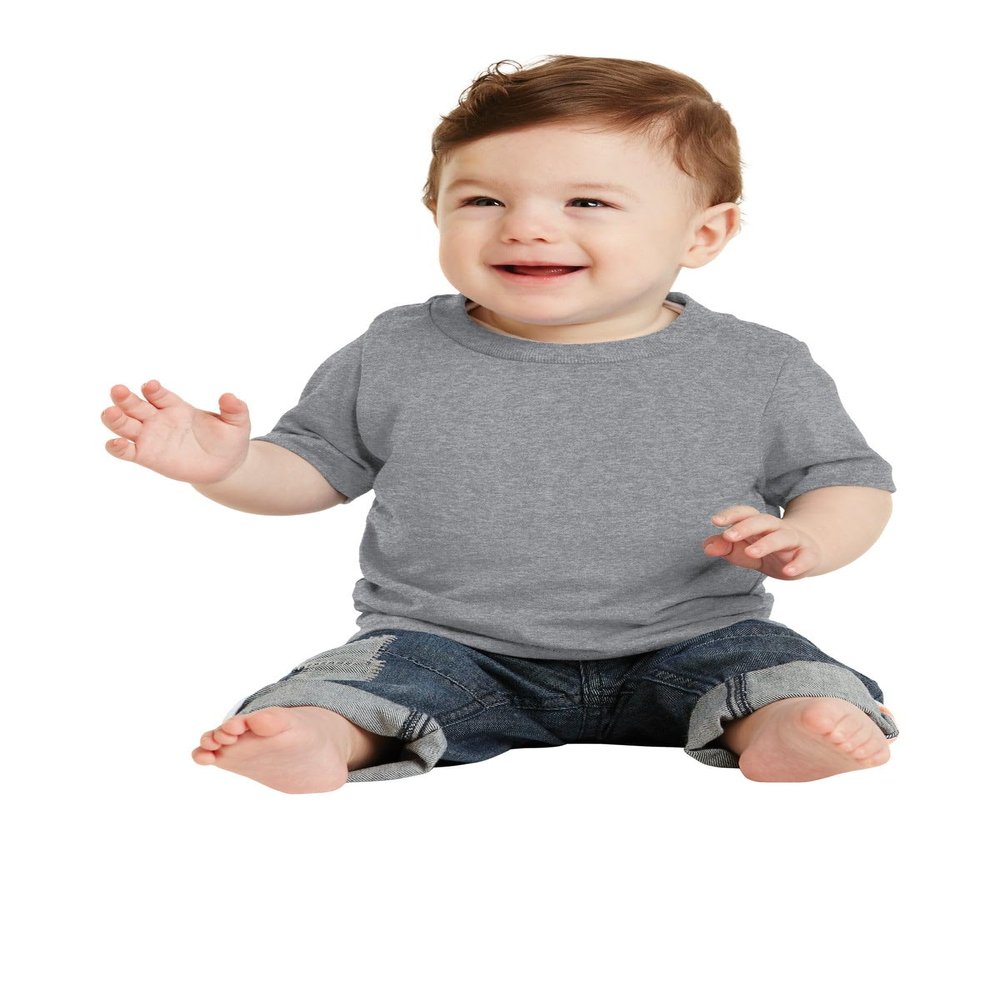 Port & Company Infant Core Cotton Tee. CAR54I 18M Athletic Heather