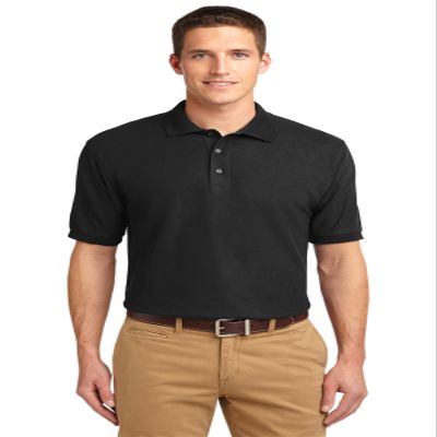 Port Authority Extended Size Silk Touch Polo Shirt Black