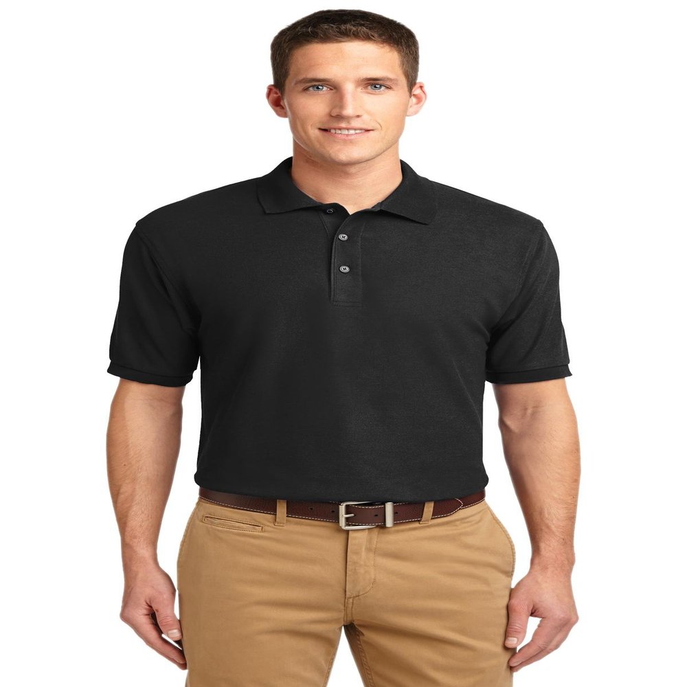 Port Authority Extended Size Silk Touch Polo Shirt Black