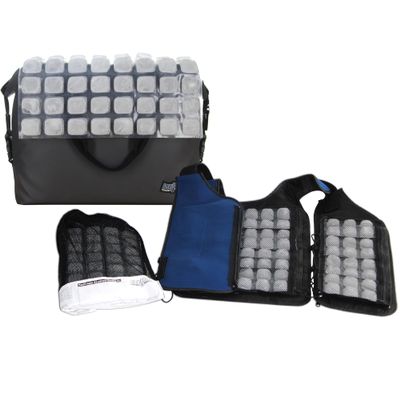 FlexiFreeze Ice Vest Cooling Kit - Cooling Vest with Additional Refill Panel and Travel Cooler (Personal Zipper)