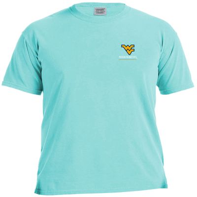 NCAA West Virginia Mountaineers Est Stack Jersey Short Sleeve T-Shirt, Gold,Small