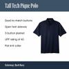 Port Authority Tall Tech Pique Polo Shirt Grey Smoke view 4