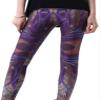 Sister Amy Women's Digital Animal Printed Ankle Elastic Tights Legging Peacock Stripes US XL view 2