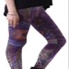 Sister Amy Women's Digital Animal Printed Ankle Elastic Tights Legging Peacock Stripes US XL view 4