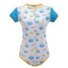 LittleForBig Adult Baby Onesie Diaper Lover (ABDL) Button Crotch Romper Onesie Pajamas-Baby Sleepytime Onesie Blue XXXL view 4