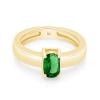 Solitaire Engagement Ring Cushion Simulated Emerald In 925Y Silver-10.5 view 2