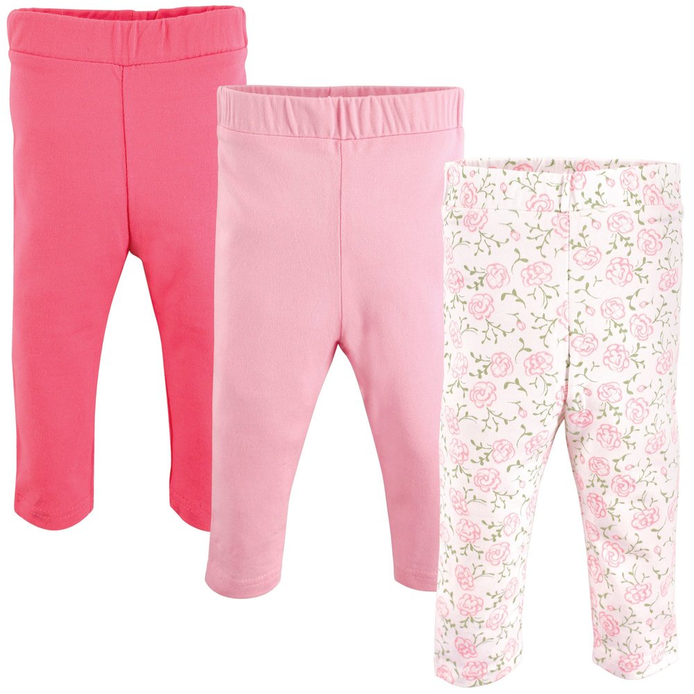 Luvable Friends girls Cotton Leggings, Pink Rose, 5T US