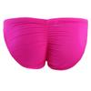 FEESHOW Men's Silky Bikini Briefs Bulge Pouch Underwear Swimwear Ruched Back (Rose, one Size) view 2