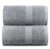 BY LORA Natural Water Absorbent Bath Sheet Towel Set  Oversized, Soft, Eco-Friendly Terry Cotton Towels for Home and Spa - Silver Gray - 2-Pieces view 1