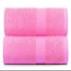 BY LORA Natural Water Absorbent Bath Sheet Towel Set  Oversized, Soft, Eco-Friendly Terry Cotton Towels for Home and Spa - Pink - 2-Pieces view 1